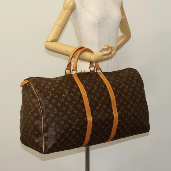 LOUIS VUITTON Monogram Keepall Bandouliere 55 Boston Bag M41414 LV Auth 119520 - Picture 3 of 16